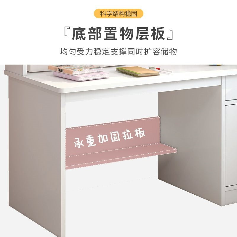 Children's study desk home desk bookshelf integrated elementary school student simple writing desk bedroom computer desk and chair set