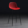 Scandinavian bar chair high stool modern casual plastic bar chair for homepopular back bar stool iron dining chair