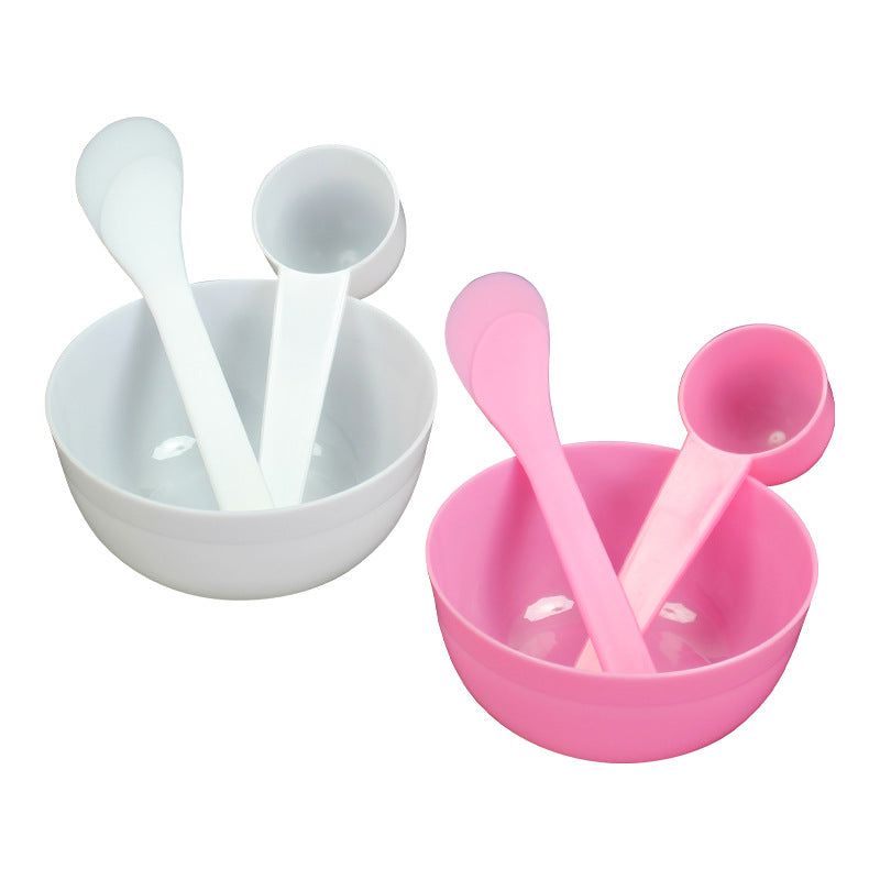 Beauty mask bowl individually packaged mask mixing tool three-piece set plastic bowl + stirring stick + 20ml measuring spoon