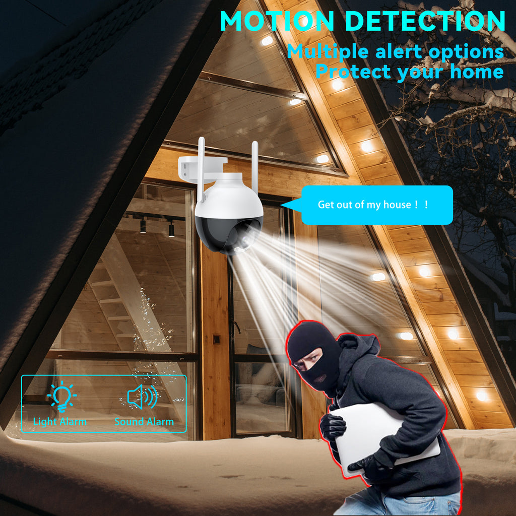 Factory direct sales intelligent gimbal HD surveillance camera outdoor waterproof two-way voice intercom   explosion