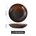 Japanese-style creative ceramic tableware set - includes breakfast bowls, ramen bowls, and retro ceramic fruit/salad bowls