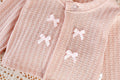 new girls' summer romper set - long sleeve, stylish, cute, korean style, patchwork baby girl outfit