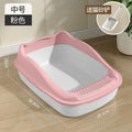 Extra-large, semi-enclosed cat litter box - prevents tracking, extra small size for kittens, complete cat supplies