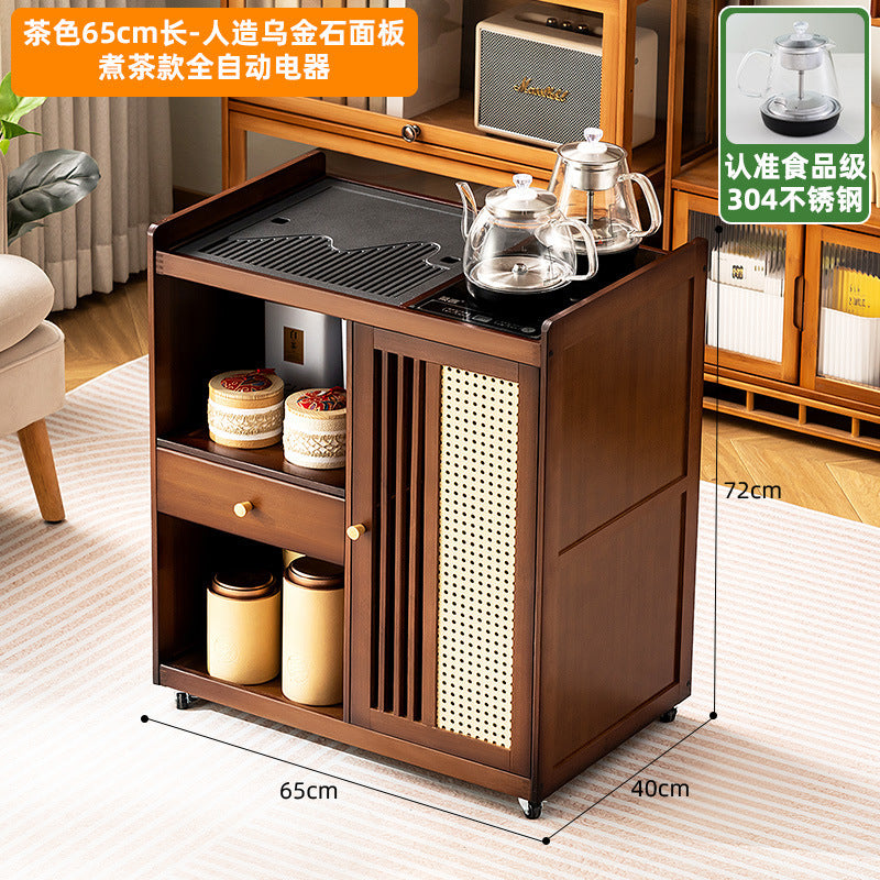 Mobile small tea table tea cabinet for home balcony tea table tea table all-in-one coffee table table tea drinking complete set