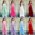 new european and american style girls' suit vest top + wide-leg pants - european and american cross-border children's outfit set