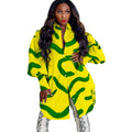 D3072  loose elegantwork clothingprinting lapel european and american large size foreign trade shirt skirt african dress