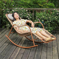 Lazy rocking chair rattan lounge chair adult lunch break for home sofa outdoor courtyard terrace leisure chair balcony casual chair