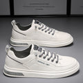 Men's casual leather shoes - spring/autumn 2025 new collection - men's white flat shoes - versatile winter sports white shoes for teens