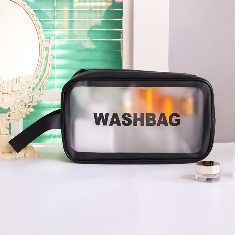 Wash storage bag Premium waterproof single-layer cosmetic bag Portable large-capacity transparent travel cosmetic storage bag