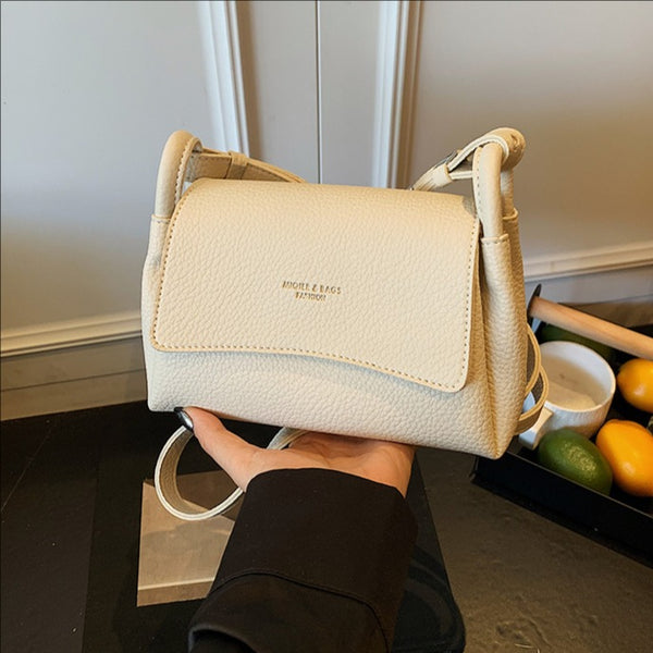 Wholesale 2025 new simple lychee pattern bag women's niche fashion shoulder bag Korean version tide casual messenger bag