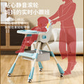 Baby high chair - foldable, portable, home use - infant learning seat for feeding - multifunctional dining chair for kids