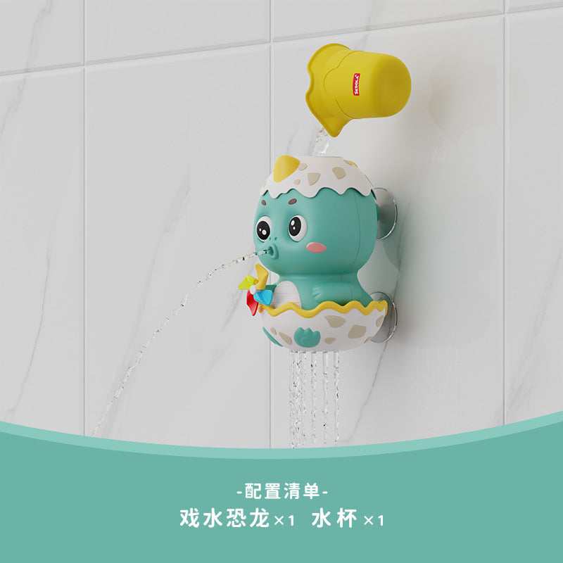 Kids' bath toys - summer sunflower shower head, little yellow duck water play toys, baby bath tub water fun set