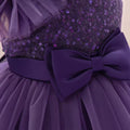 Girls' sequin runway princess dress - new baby girl tulle tutu skirt - kids' bowknot first birthday dress