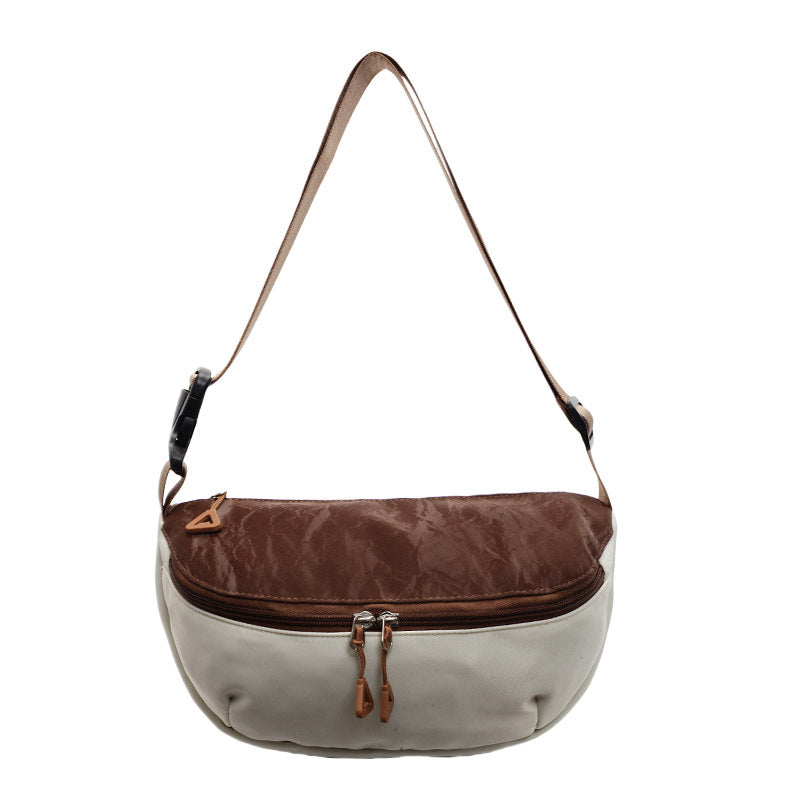 Fashion versatile contrasting color messenger bag women's new casual outdoor sports breast bag large capacity Korean version ins shoulder bag
