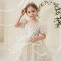 Girls' summer dress - stylish and chic tutu princess dress for girls, perfect for runway shows, hosts, piano performances, and flower girls