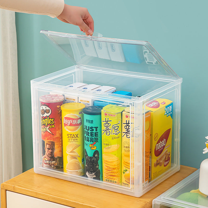 Household living room, children's toys, lockers, transparent plastic snack storage cabinets, foldable clamshell, and seam storage boxes.