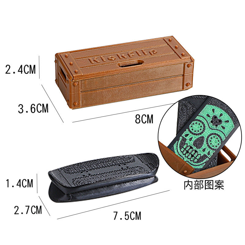 kids3d printing box magnetic push card decompression new and unique toys boy finger gyro fingerboard slider