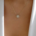 Wholesale sun god necklace - cross-border gold radiance diamond pendant sun short choker sweater chain - direct from manufacturer