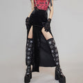 fall/winter new arrivals: export-quality european & american streetwear - rock 'n' roll sexy slit midi skirt for halloween