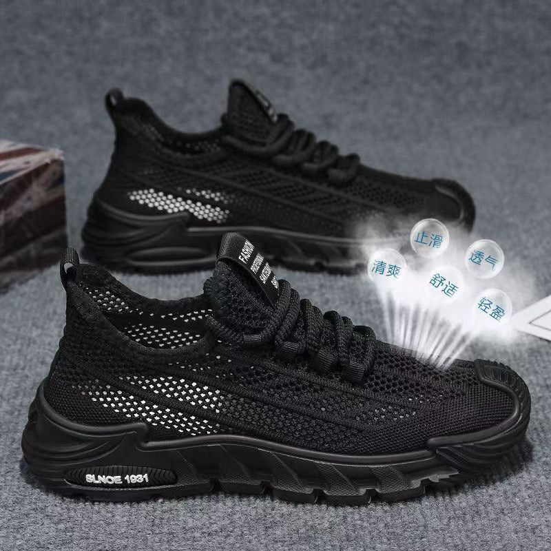 Men's summer lightweight mesh breathable sneakers - casual running shoes with soft soles, lightweight, trendy work shoes