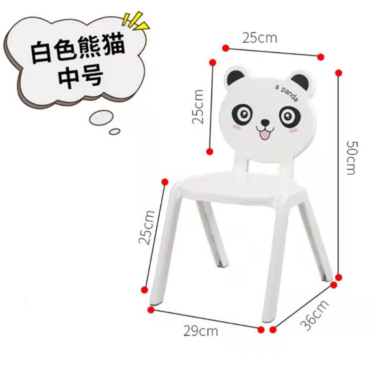 Cartoon thickened children's small chair kindergarten back chair home learning small stool non-slip baby plastic dining chair