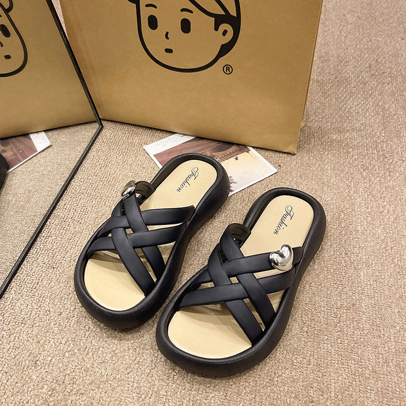 2024 new summer trendy & viral sandals: unique, casual, outdoor, fashionable, chunky sole, versatile thong sandals for women