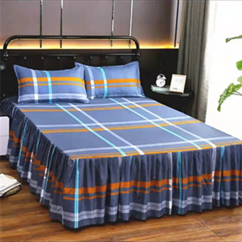 Bedspread bed skirt three-piece set korean style lace bed cover fitted sheet bed cover 3-piece set 1.68m bed 2.0 bed protector
