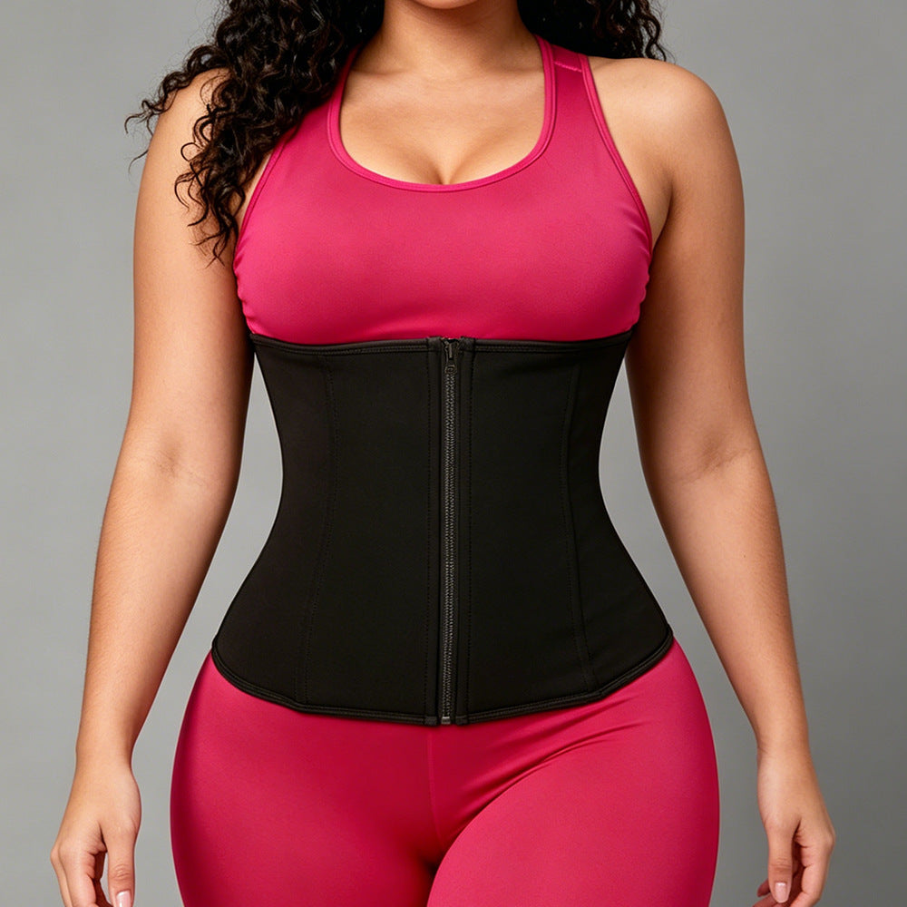 【lightweight】european and american style 2-layer high-waisted shapewear waist trainer - slimming, sweat-enhancing, and supportive