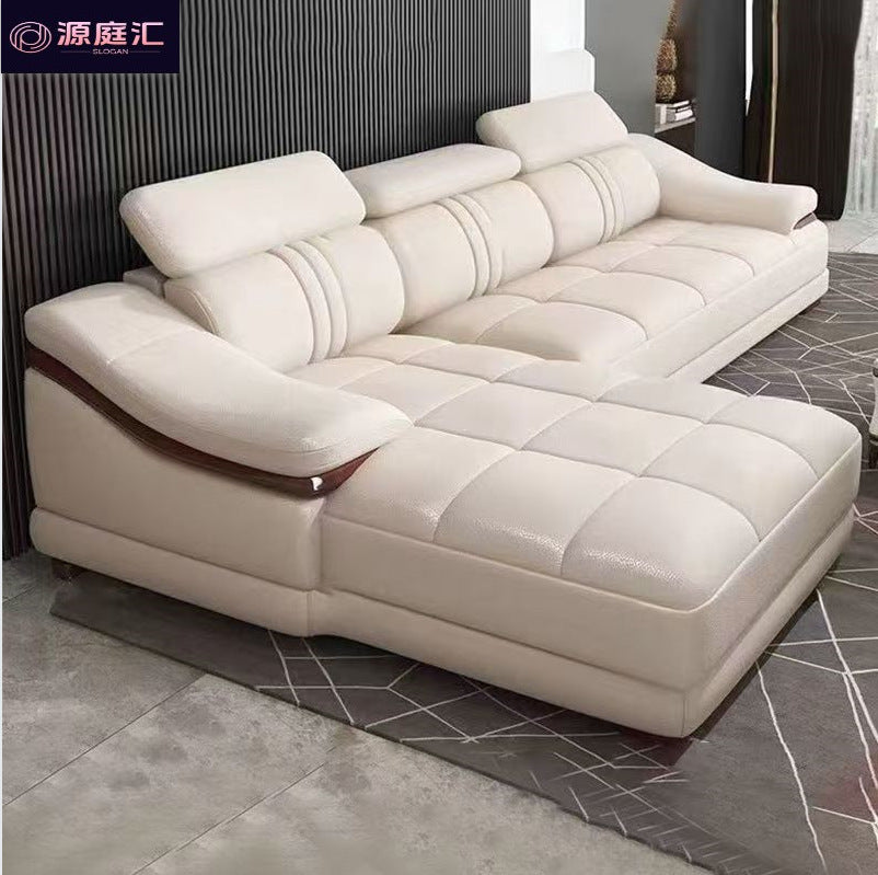 2025 new genuine leather sofa set, modern leather furniture for home living room, top grain cowhide sofa