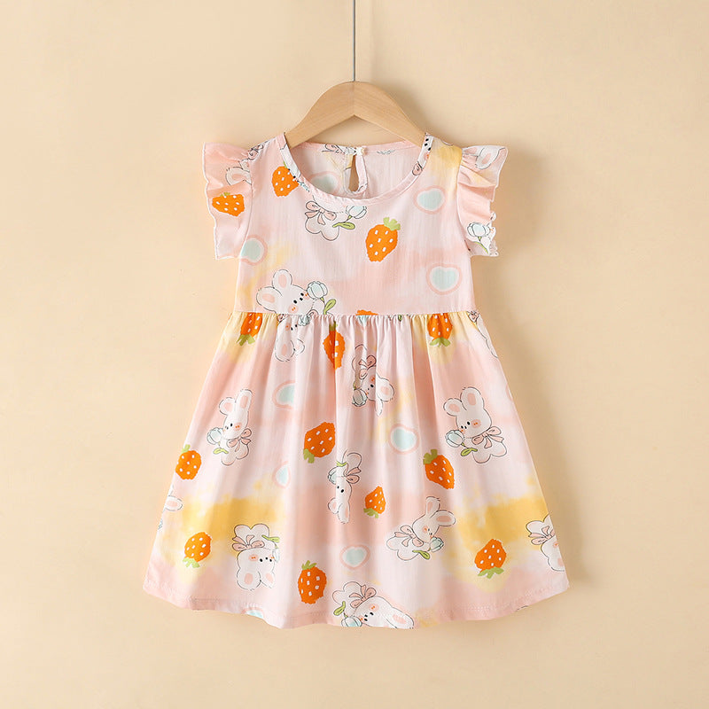 New girls' summer floral dress - kids' princess sundress - beach dress - summer cotton silk cami dress -  collection