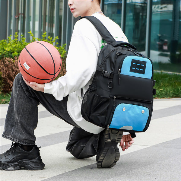 Junior high school elementary school schoolbag male street fashion large capacity high school fashion brand fashion backpack travel basketball backpack