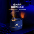2024 new colorful flame aroma diffuser - home bedroom small night light desktop humidifier - rocket creative gift
