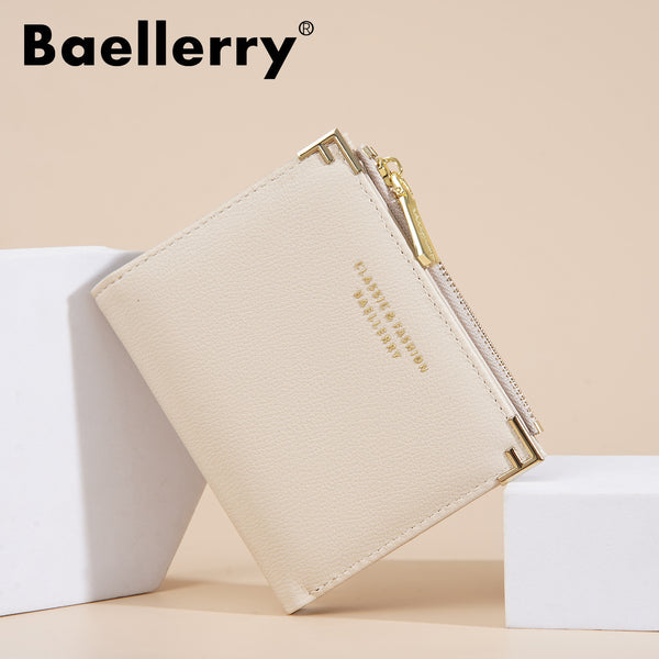 New women's wallet baellerry short fashion versatile zipper snap change bag Korean version multi-card women