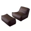 Italian lazy sofa living room can lie down and sleep bean bag sofa for home balcony leather sofa balcony double lounge chair
