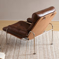 Designer medieval style bauhaus single sofa chair modern casual living room for home italian oil wax leather casual chair