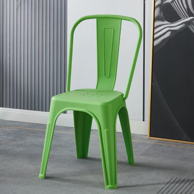 Amazon dining chair plastic pp chair dining table chair thickened export home restaurant casual backrest chair chair
