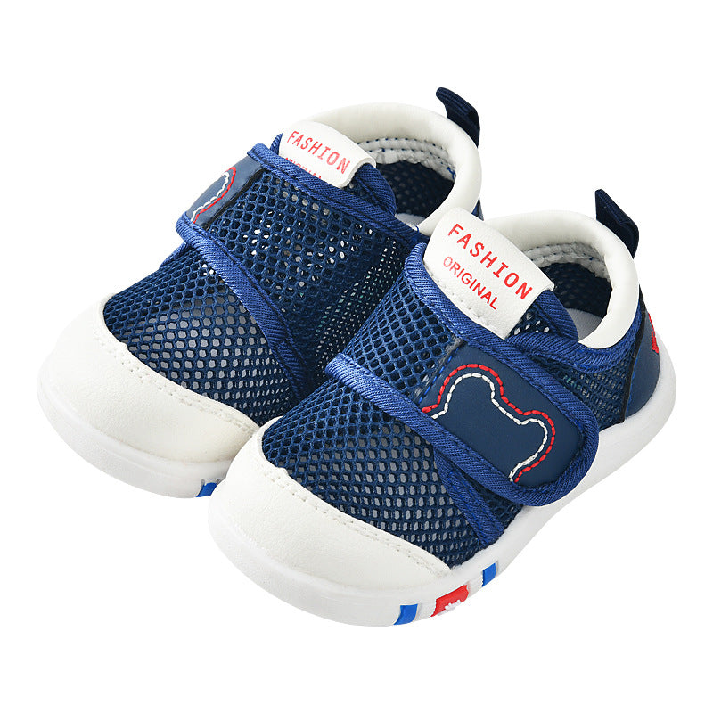 Baby sandals for boys, summer first walker shoes, 0-1-2 years old infant anti-slip soft sole mesh shoes for babies and toddlers, baby girl shoes