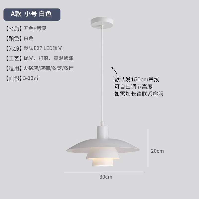 Danish Restaurant Chandelier B & B Cafe Hotel Petal Creative Bar Light Modern Simple Iron Flying Saucer Lighting