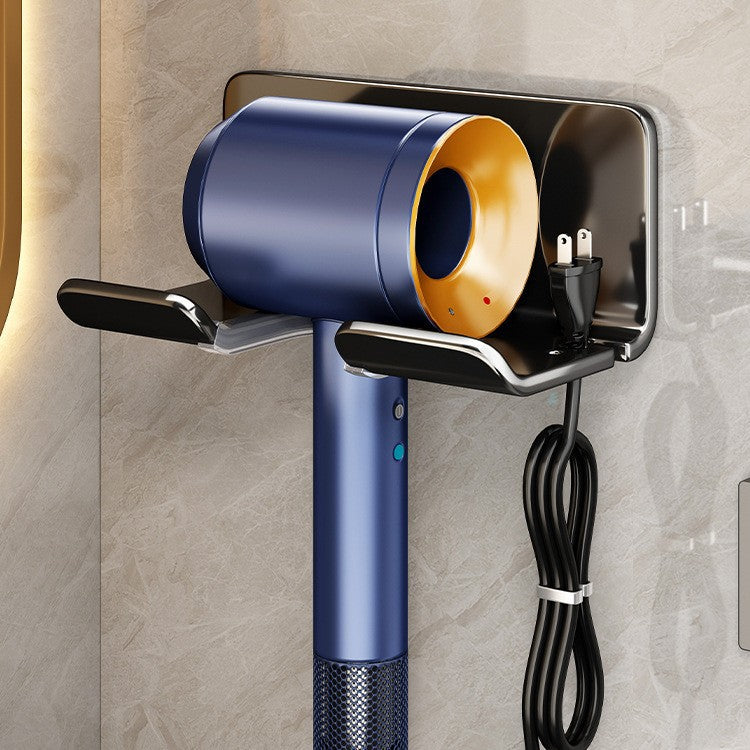Hair dryer holder - no drilling required, bathroom hair dryer rack, wall-mounted hair dryer stand, bathroom organizer