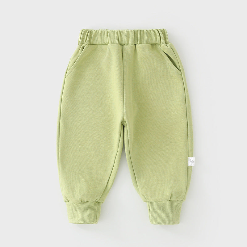 Boys' pants, baby sweatpants, spring and autumn kids' athletic pants, infant and toddler spring footed pants, infant and toddler long pants