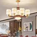 New chinoiserie duplex large chandelier all copper solid wood house living room lamp new arrival chinese style restaurant lamp