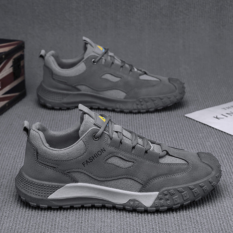2025 hot-selling men's construction safety shoes: all-season, slip-resistant, wear-resistant, thick-soled, trendy, breathable, and odor-resistant work shoes