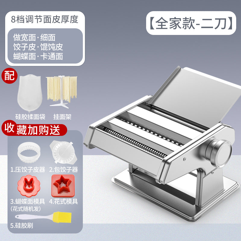 Noodle machine for homesmall stainless steel manual noodle machine commercial multifunctional dumpling wrapper machine noodle rolling tool