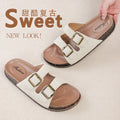 2026 new french retro chunky platform double buckle french anti-slip sandals and slippers for women, summer outdoor wear, export quality