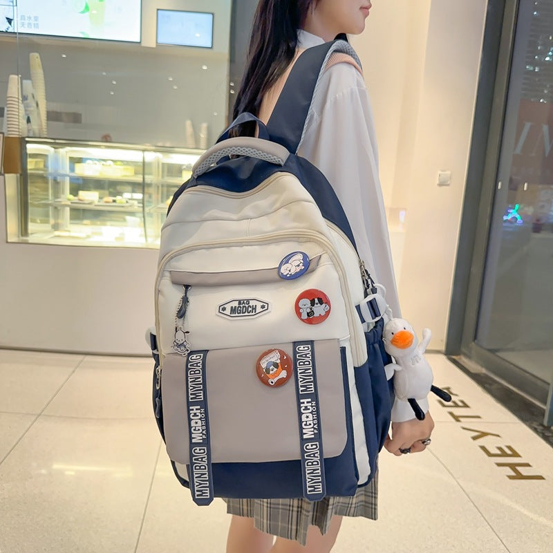 School bag female college student Korean version high school travel backpack male junior high school student ins Japanese large-capacity computer backpack