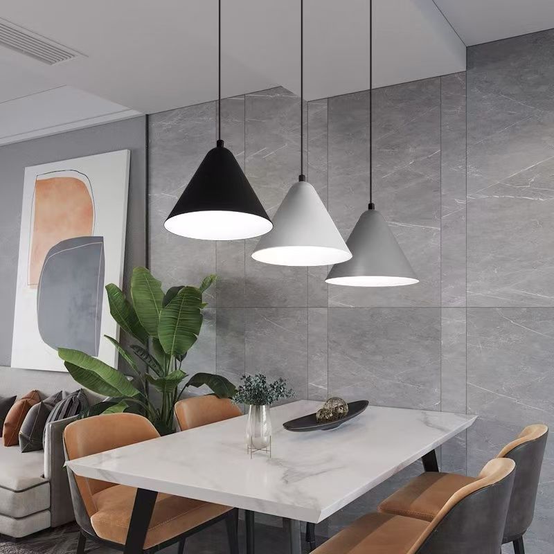 Modern minimalist luxury linear three-light pendant chandelier for dining room, bar, living room, b&b, hotel - unique nordic style