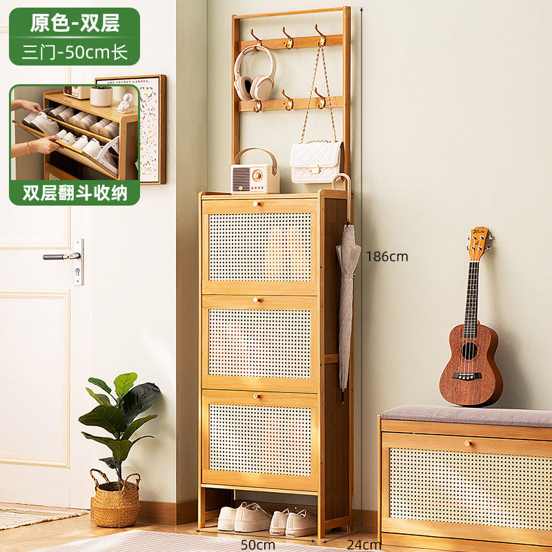 Simple shoe rack household door multi-layer with door dust-proof entry shoe rack shoe cabinet high vertical integrated storage rack
