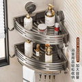 Suction cup triangle traceless storage rack bathroom storage toilet supplies storage rack corner rack storage rack wall-mounted