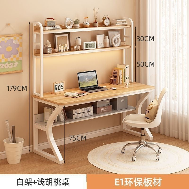 Computer desk desktop for home student study writing desk bedroom desk bookshelf all-in-one small table simple office desk