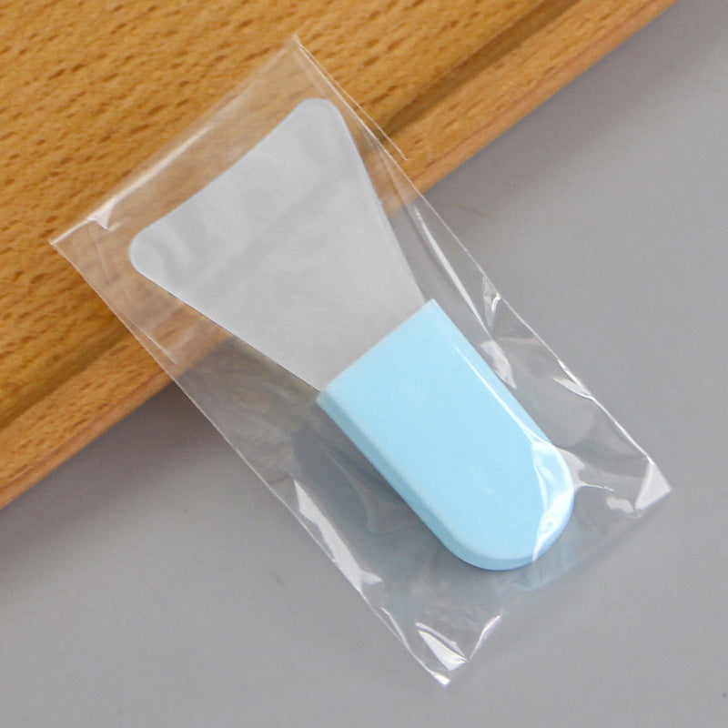 Cosmetic beauty silicone-like brush mask applicator - short handle, new mini mud mask smoothing facial beauty tool